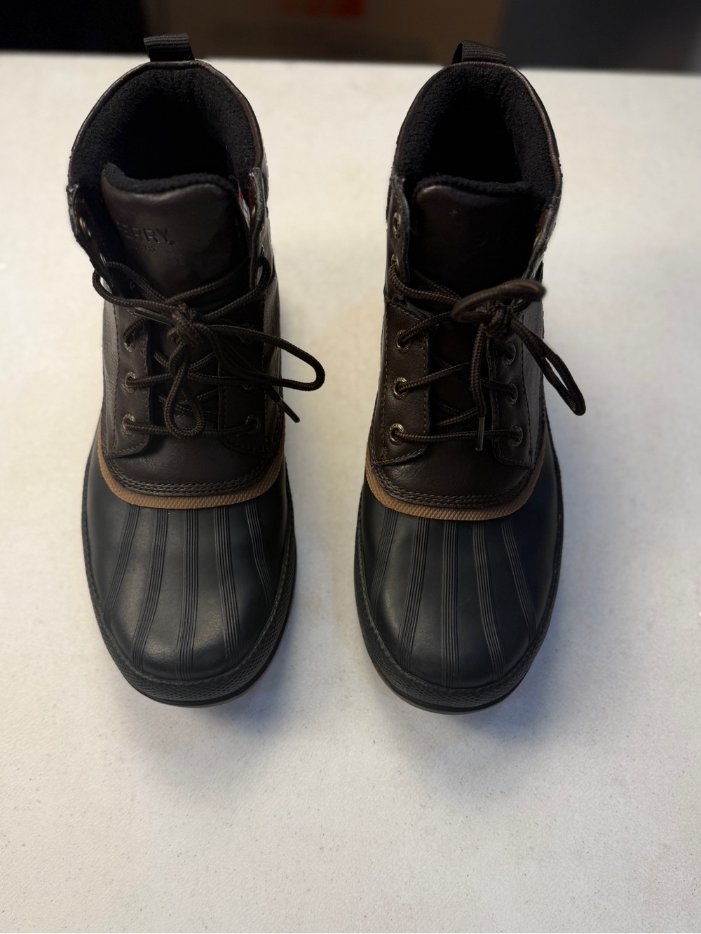 Sperry Men's Brown Waterproof Winter Boots - Lace-Up Comfort 8.5